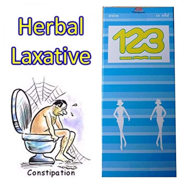 123 Natural Herbal Laxative 1 X 10 Capsules Pack Size Made from...