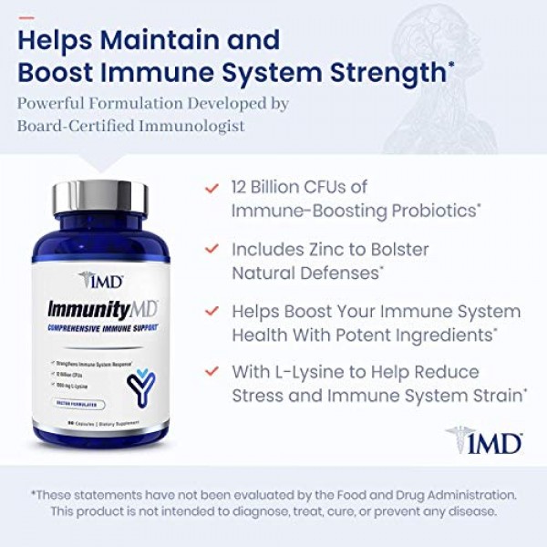 1MD ImmunityMD - Immune Health Probiotic | Potent, Clinically Stu...