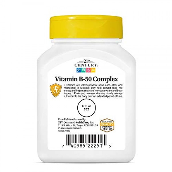 21st Century B 50 Complex Prolonged Release Tablets, 60 Count Pa...