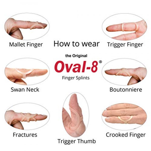 3-Point Products Oval-8 Finger Splint, Support and Protection for...