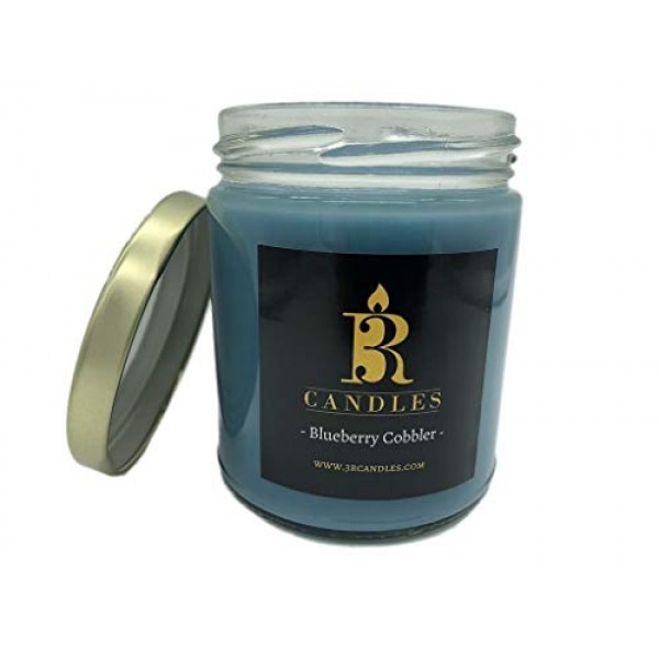 3R Candles Blueberry Cobbler Scented jar Candle - Soy/Paraffin Wa...