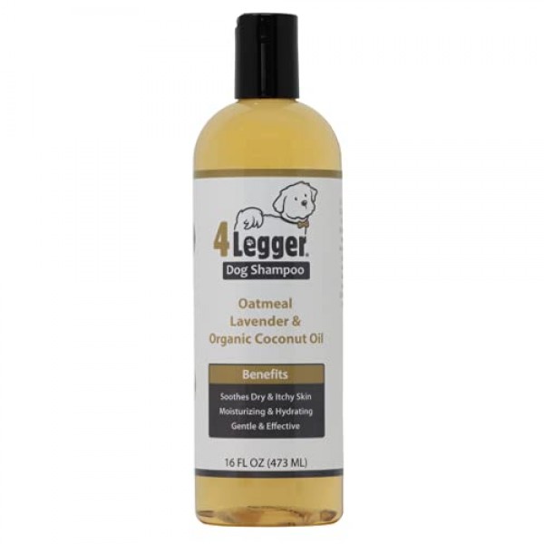 4Legger Organic Oatmeal Dog Shampoo with Aloe and Lavender Essent...