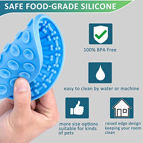 7SUOKITO 2 Pack Dog Lick Mats with a Silicone Spatula, Slow Feede...