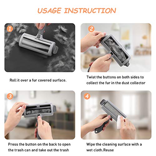 A/A JUNWESEM Pet Hair Remover for Furniture/Bed, Reusable Dog Hai...