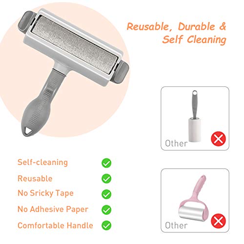 A/A JUNWESEM Pet Hair Remover for Furniture/Bed, Reusable Dog Hai...