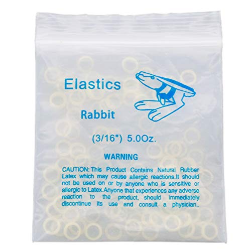 1000 Pcs/10Bags 5.0oz 3/16 Dental Rubber Bands Medium Orthodonti...