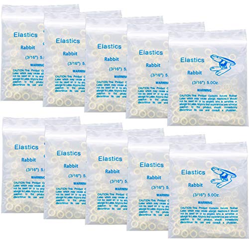 1000 Pcs/10Bags 5.0oz 3/16 Dental Rubber Bands Medium Orthodonti...