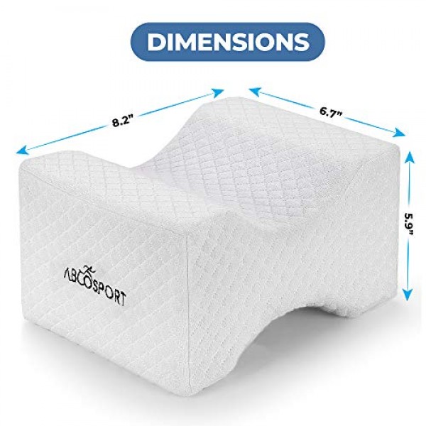 Abco Tech Memory Foam Knee Pillow with Cooling Gel – Leg Pillow W...