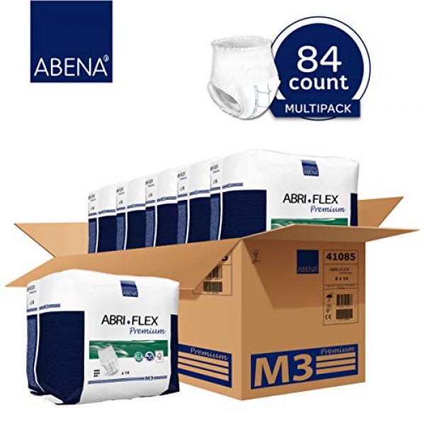 Abena Abri-Flex Premium Protective Underwear, Level 3, Medium, 84...