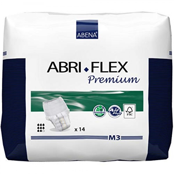Abena Abri-Flex Premium Protective Underwear, Level 3, Medium, 84...