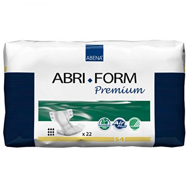 Abena Abri-Form Premium Incontinence Briefs, Level 4, Small, 22 C...