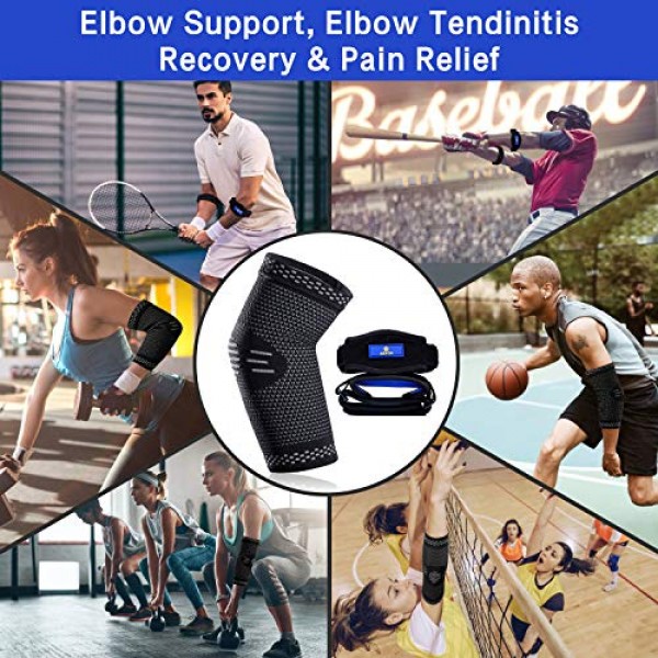 ABYON Professional Elbow Compression Sleeve1pcs +Tennis Elbow B...