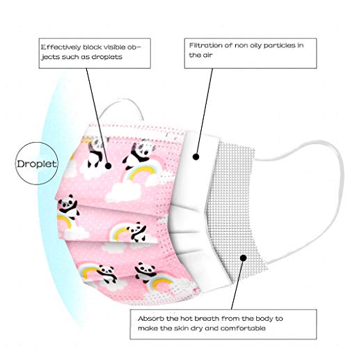 acction 3 Ply Disposable Childrens Print Cartoon Face Bandana Mà...