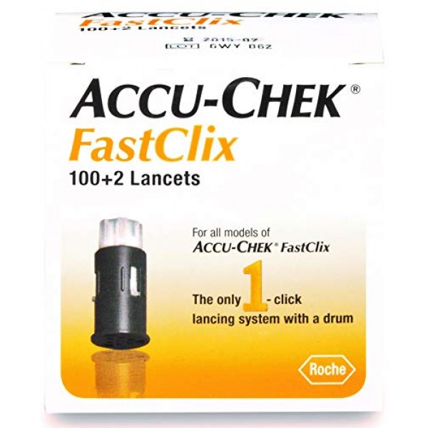 Accu-Chek FastClix Lancets, Diabetic Supplies Pack of 102