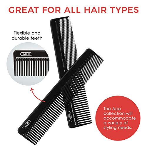 GOODY Ace Hair Dressing Comb - 7.5 Inch, Black - Great for All Ha...