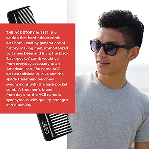 GOODY Ace Hair Dressing Comb - 7.5 Inch, Black - Great for All Ha...