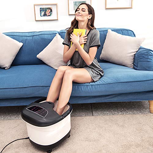 ACEVIVI Foot Bath with Heat and Massage and Bubbles, Foot Spa Mas...