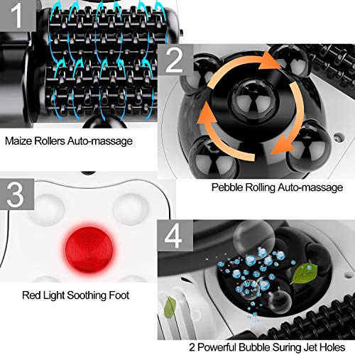 ACEVIVI Foot Bath with Heat and Massage and Bubbles, Foot Spa Mas...