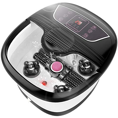 ACEVIVI Foot Bath with Heat and Massage and Bubbles, Foot Spa Mas...