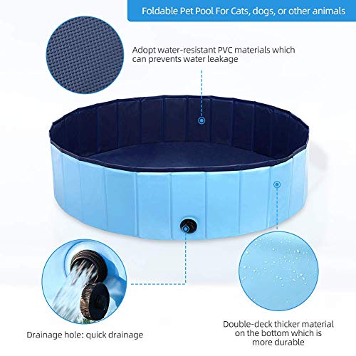Achort PVC Pet Dog Pool Pet Dog Swimming Pool Portable Foldable P...