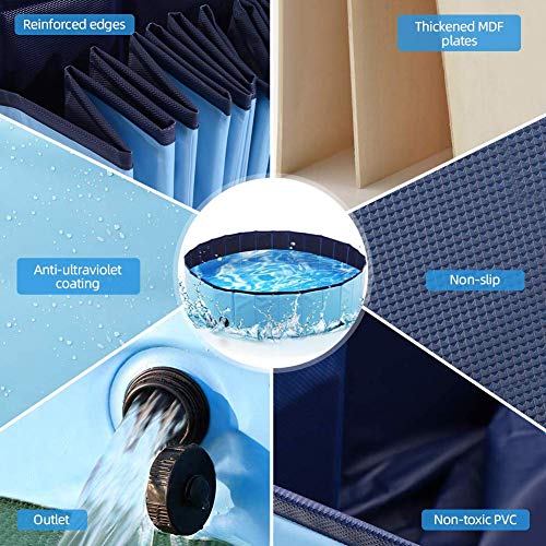 Achort PVC Pet Dog Pool Pet Dog Swimming Pool Portable Foldable P...