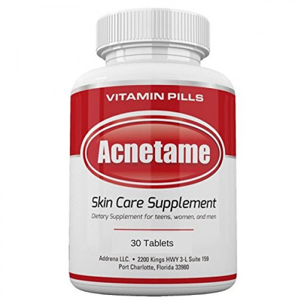 Acnetame 30 Ct Acne Pills- Supplements for Acne Vitamin Treatment...