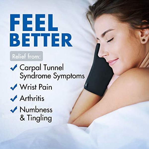 ACTION TRIBEX Night Sleep Support Wrist Brace - Carpal Tunnel Rel...