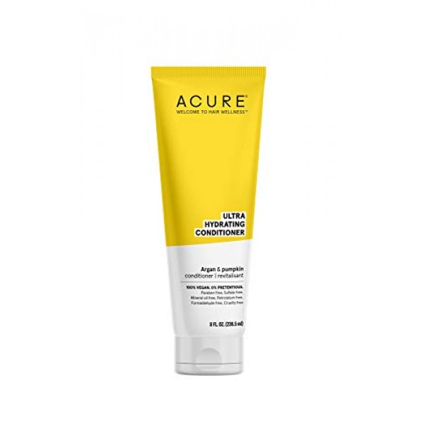 Acure ACURE Ultra Hydrating Conditioner, Yellow, pumpkin, 8 Fl Oz
