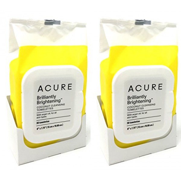 Acure Coconut + Argan Oil Cleansing Towelettes for Face and Body ...