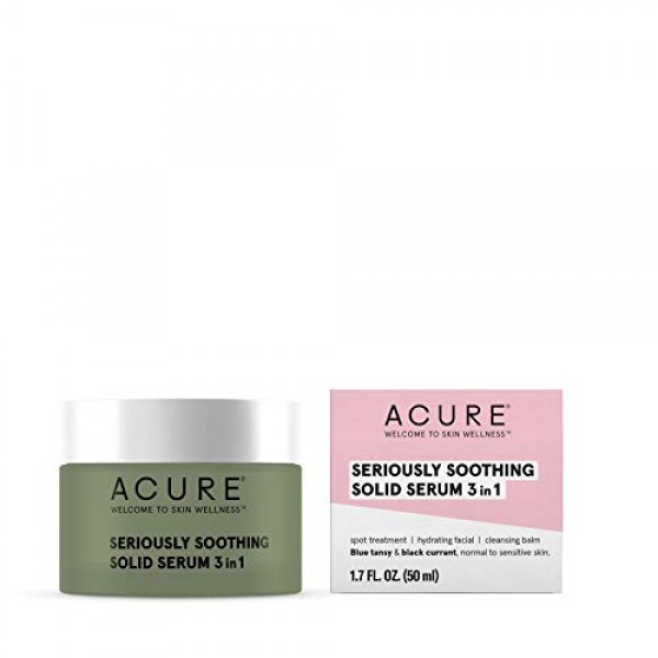 Acure Seriously Soothing Solid Serum 3 in 1, 100% Vegan, For Dry ...