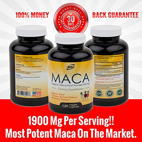 Organic Maca Root Black, Red, Yellow 1900 MG per Serving | Superf...