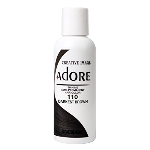 Adore Semi-Permanent Haircolor #110 Darkest Brown 4 Ounce 118ml...