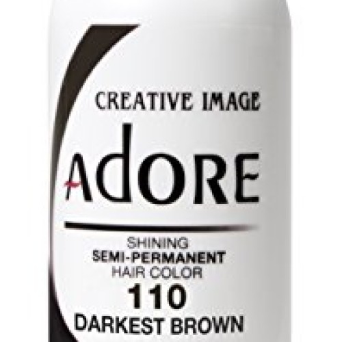 Adore Semi-Permanent Haircolor #110 Darkest Brown 4 Ounce 118ml...