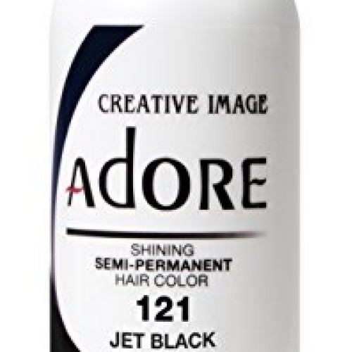 Adore Shining Semi Permanent Hair Colour 121 by, Jet Black, 4 Fl Oz
