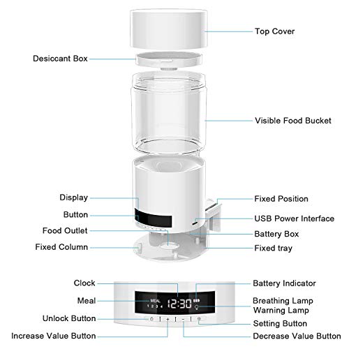 ADSRO Automatic Fish Feeder, Fish Food Dispenser Digital Feeding ...