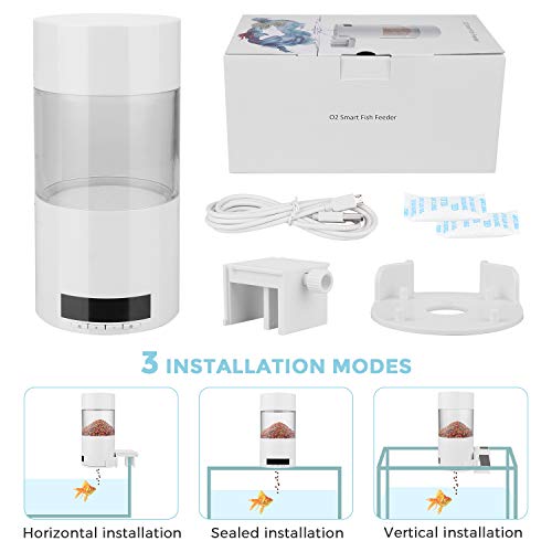 ADSRO Automatic Fish Feeder, Fish Food Dispenser Digital Feeding ...
