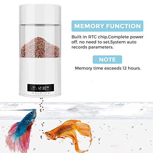 ADSRO Automatic Fish Feeder, Fish Food Dispenser Digital Feeding ...