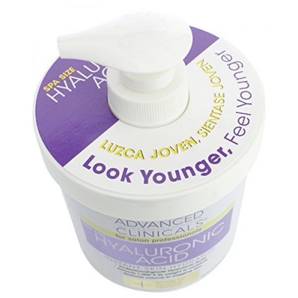 Advanced Clinicals Collagen Cream & Hyaluronic Acid Cream Set. Co...