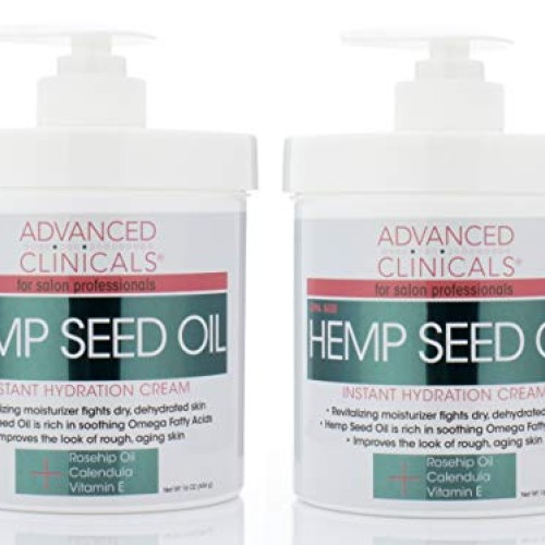 Advanced Clinicals Hemp Seed Lotion. Hemp seed oil cream for dry,...