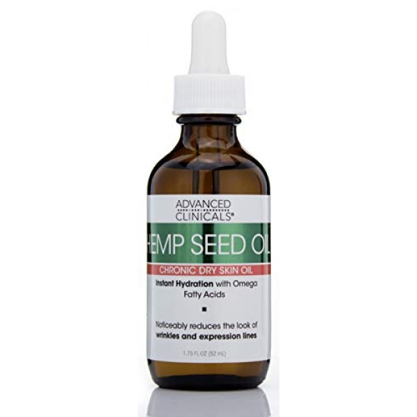 Advanced Clinicals Hemp Seed Oil for Face. Cold Pressed Hemp Seed...