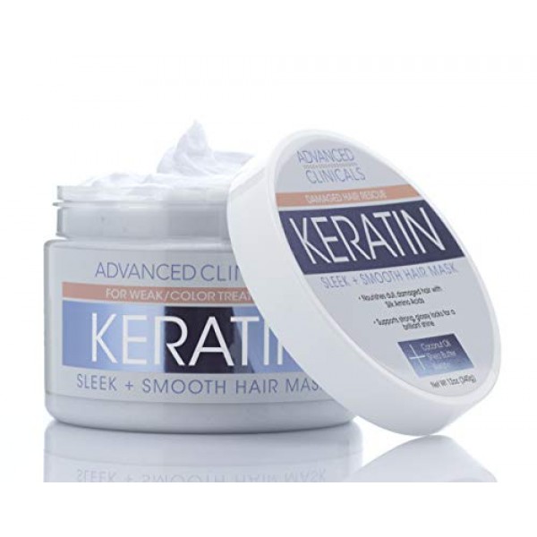 Advanced Clinicals Keratin Hair Treatment Mask for Color Treated ...