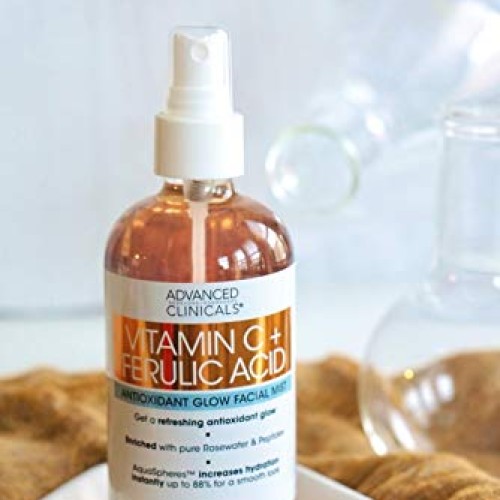 Vitamin C + Ferulic Acid Antioxidant Glow Face Mist Spray Skin Re...