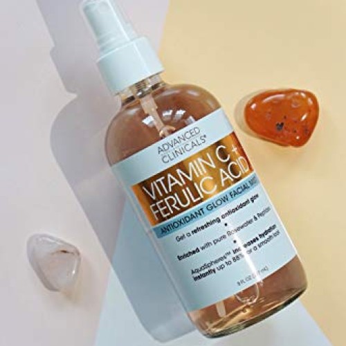 Vitamin C + Ferulic Acid Antioxidant Glow Face Mist Spray Skin Re...