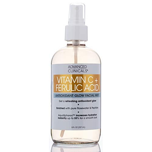 Vitamin C + Ferulic Acid Antioxidant Glow Face Mist Spray Skin Re...