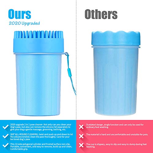 Aerb 2021 Upgrade Dog Paw Cleaner, Portable Pet Cleaner Cup wit...