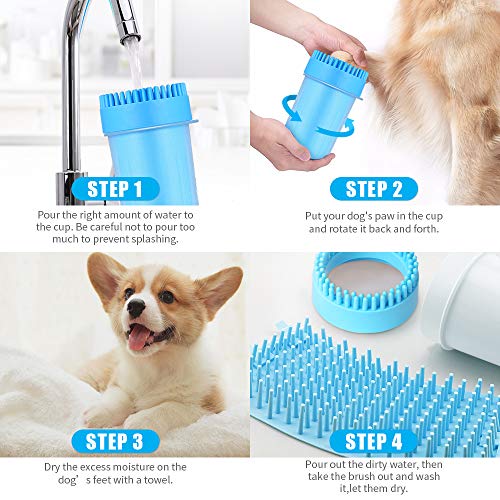 Aerb 2021 Upgrade Dog Paw Cleaner, Portable Pet Cleaner Cup wit...