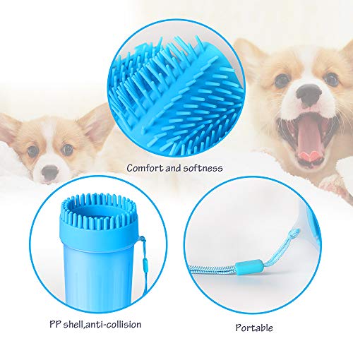 Aerb 2021 Upgrade Dog Paw Cleaner, Portable Pet Cleaner Cup wit...