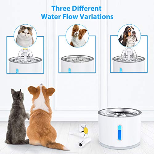 Aerb Cat Water Fountain, Pet Water Fountain: Cat Fountain Ultra-Q...