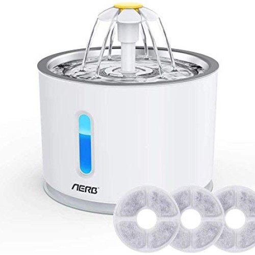 Aerb Cat Water Fountain, Pet Water Fountain: Cat Fountain Ultra-Q...
