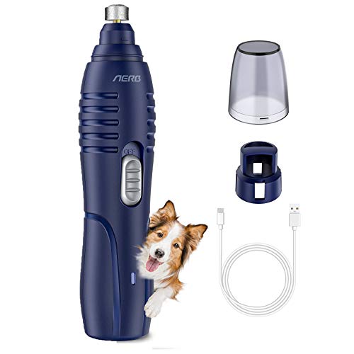 Aerb Dog Nail Grinder Clipper, Professional 2-Speed Rechargeable ...